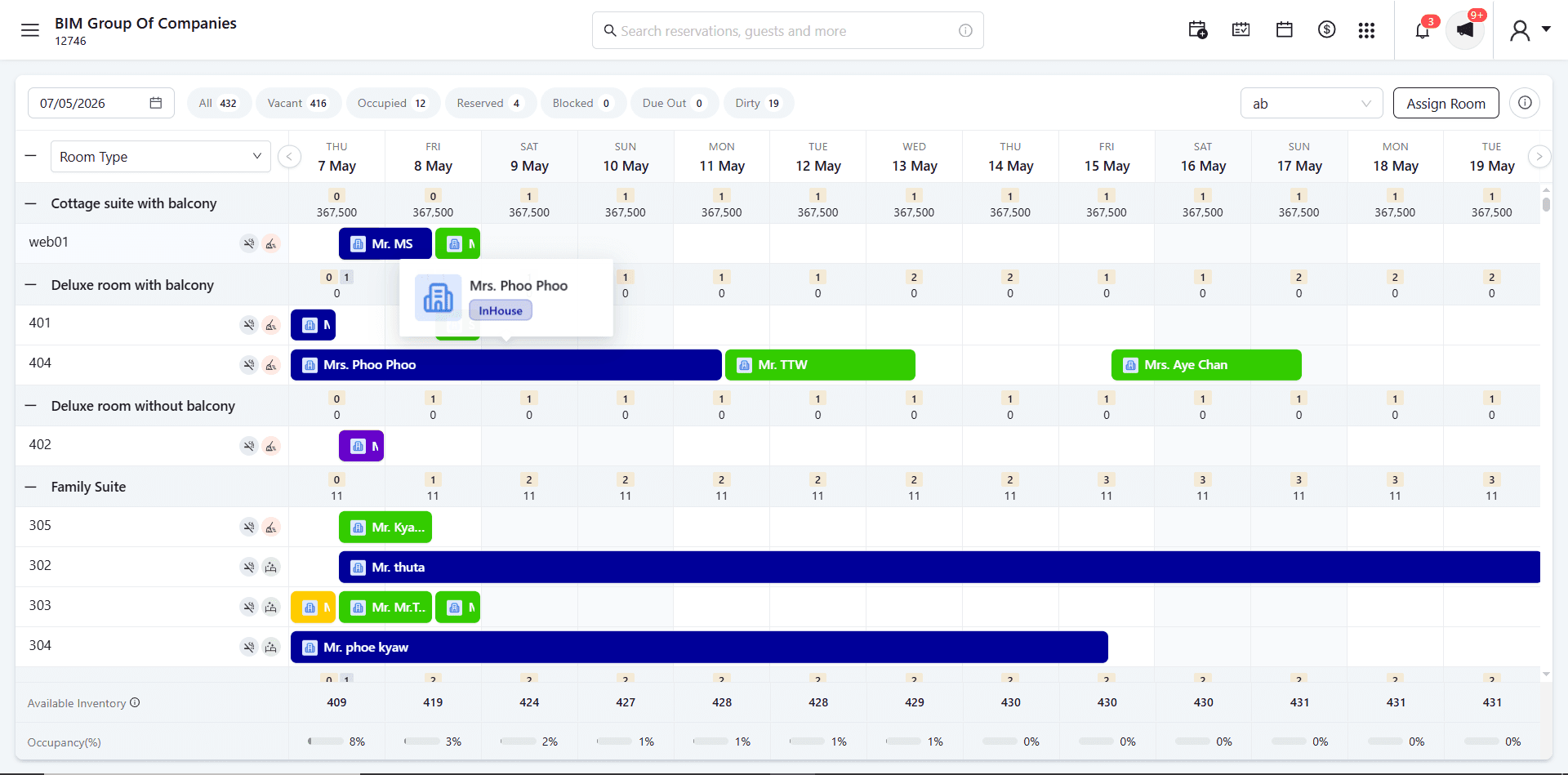 eZee Absolute — Full Interface Screenshot
