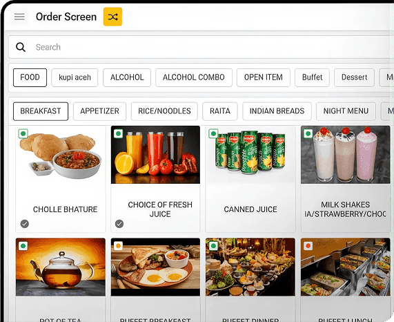 eZee Optimus — Main Dashboard UI Mockup