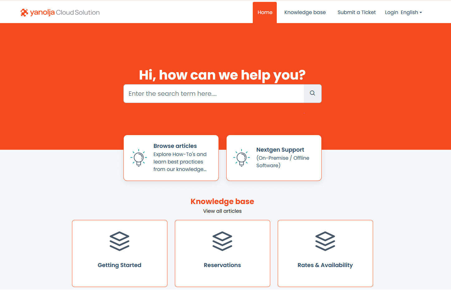 Support & Training UI Mockup